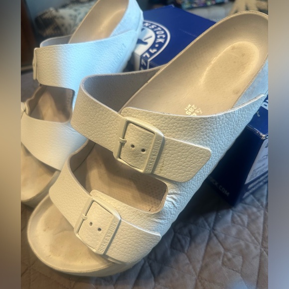 Unisex white leather, Birkenstock, Arizona - Picture 2 of 7